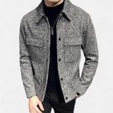 Blouson Homme Classique à Carreaux – Chic et Polyvalent