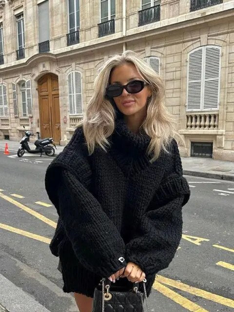 Pull Oversize Douillet et Chaud pour Femme - Idéal pour le Froi