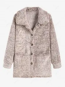 Manteau pour Femme avec Poches Doubles et Fermeture à Boutons – Style Douillet