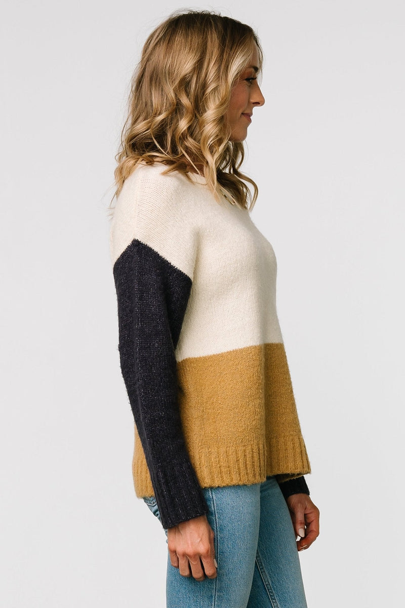 Sweater à Blocs de Couleurs pour Femme – Style Tendance