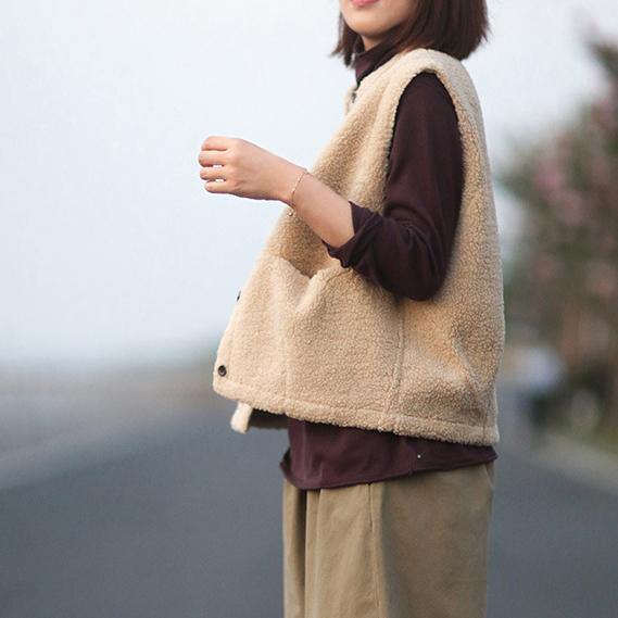 Veste Tendance et Légère pour Femmes en Grande Taille, Sans Manches avec Poches