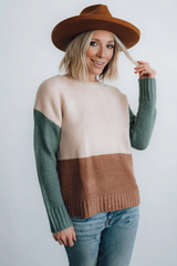 Sweater à Blocs de Couleurs pour Femme – Style Tendance