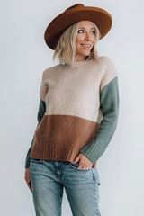 Sweater à Blocs de Couleurs pour Femme – Style Tendance